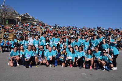 Foto de grup d'estudiantat i professorat del GCED a la Unirun 2023