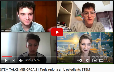 La Rita Geleta, estudiant del GCED, a les STEM talks Menorca 21