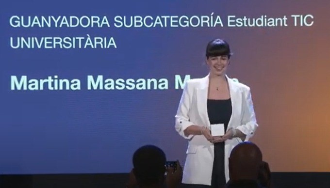 Martina Massana, estudiant de 3r del GCED, guanya un dels premis de DonaTIC 2024